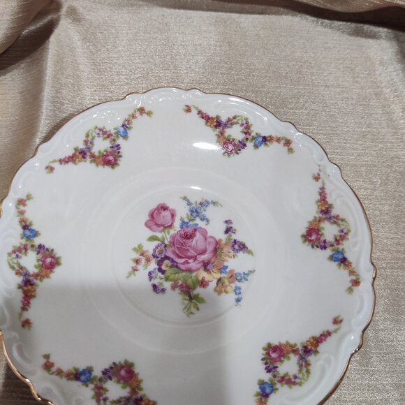 Vintage Dessert plates, MITTERTEICH Bavaria, Meissen floral, GERMANY. - Picture 2 of 5